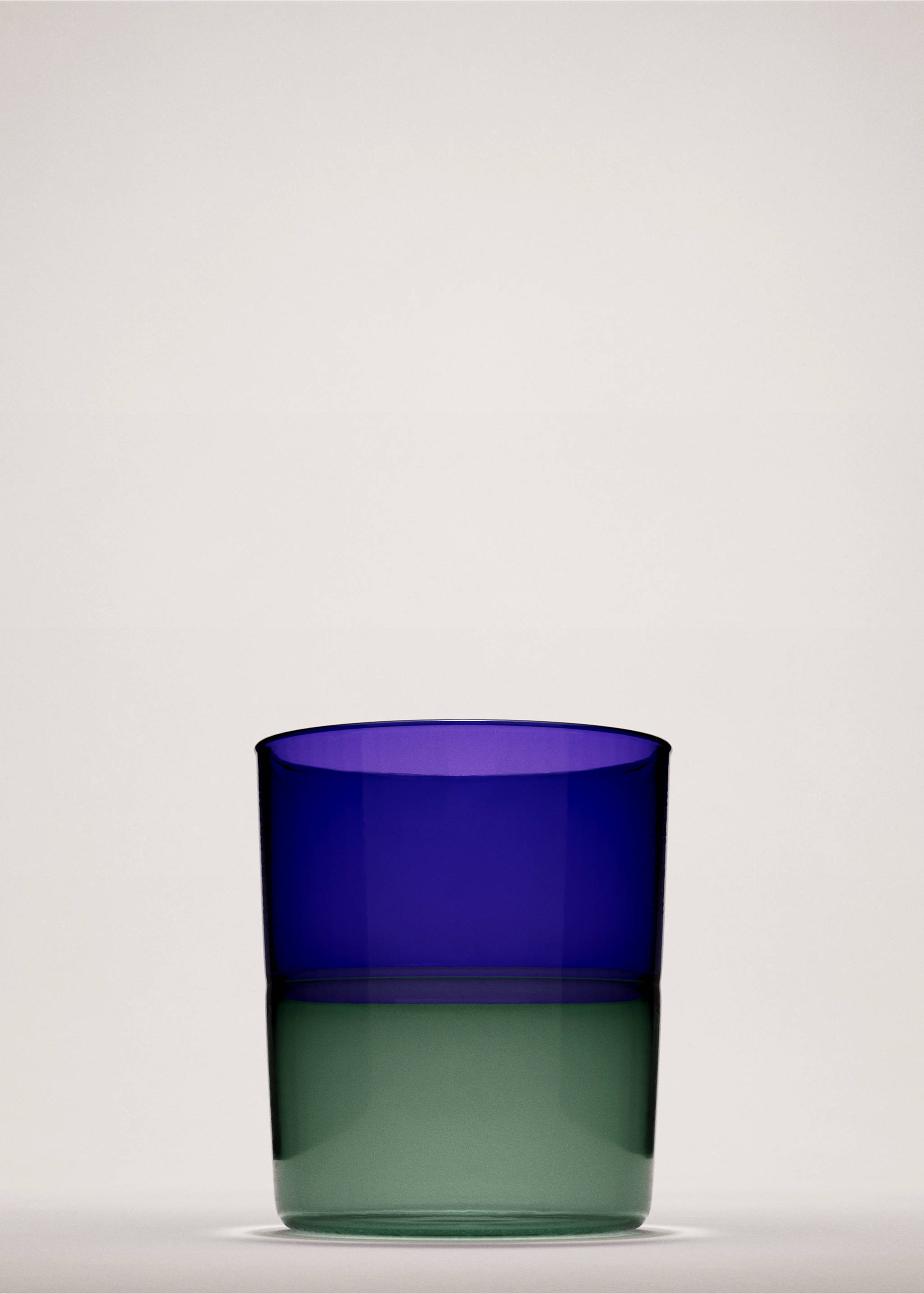 Verre en verre borosilicate bicolore - Plan général, Bleu électrique. Ref: 37043292-00.
