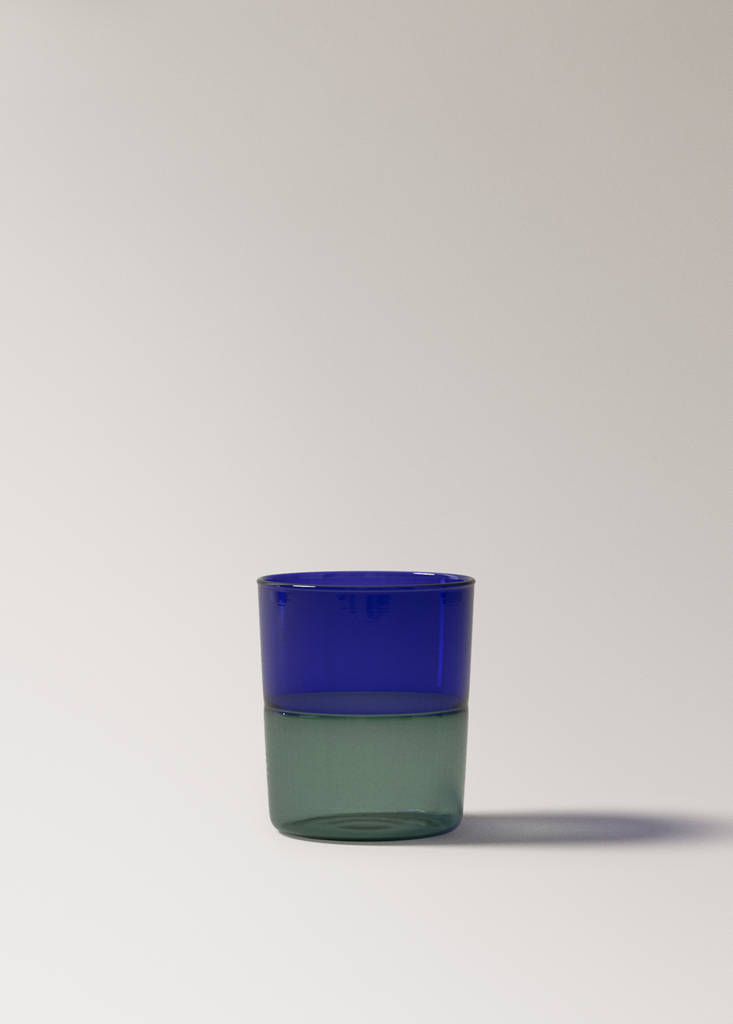 Two-tone borosilicate glass — Vibrant blue