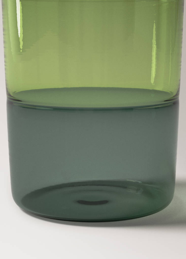 Two-tone borosilicate glass — Petrol Blue