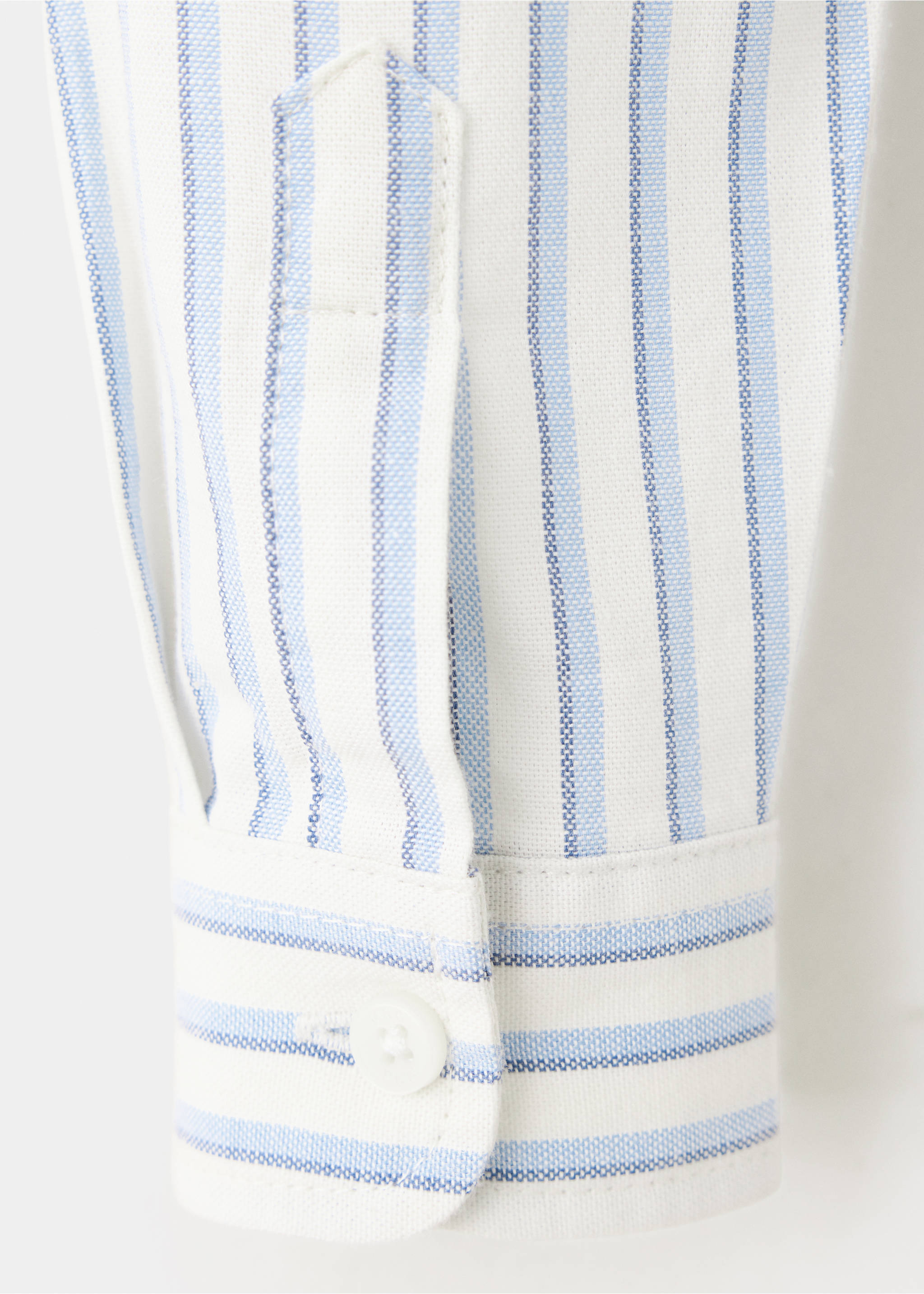 100% cotton striped shirt - Details of the article 0, Blue. Ref: 37043293-00.
