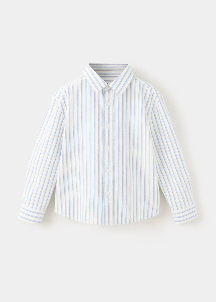 100% cotton striped shirt - thumbnail 3