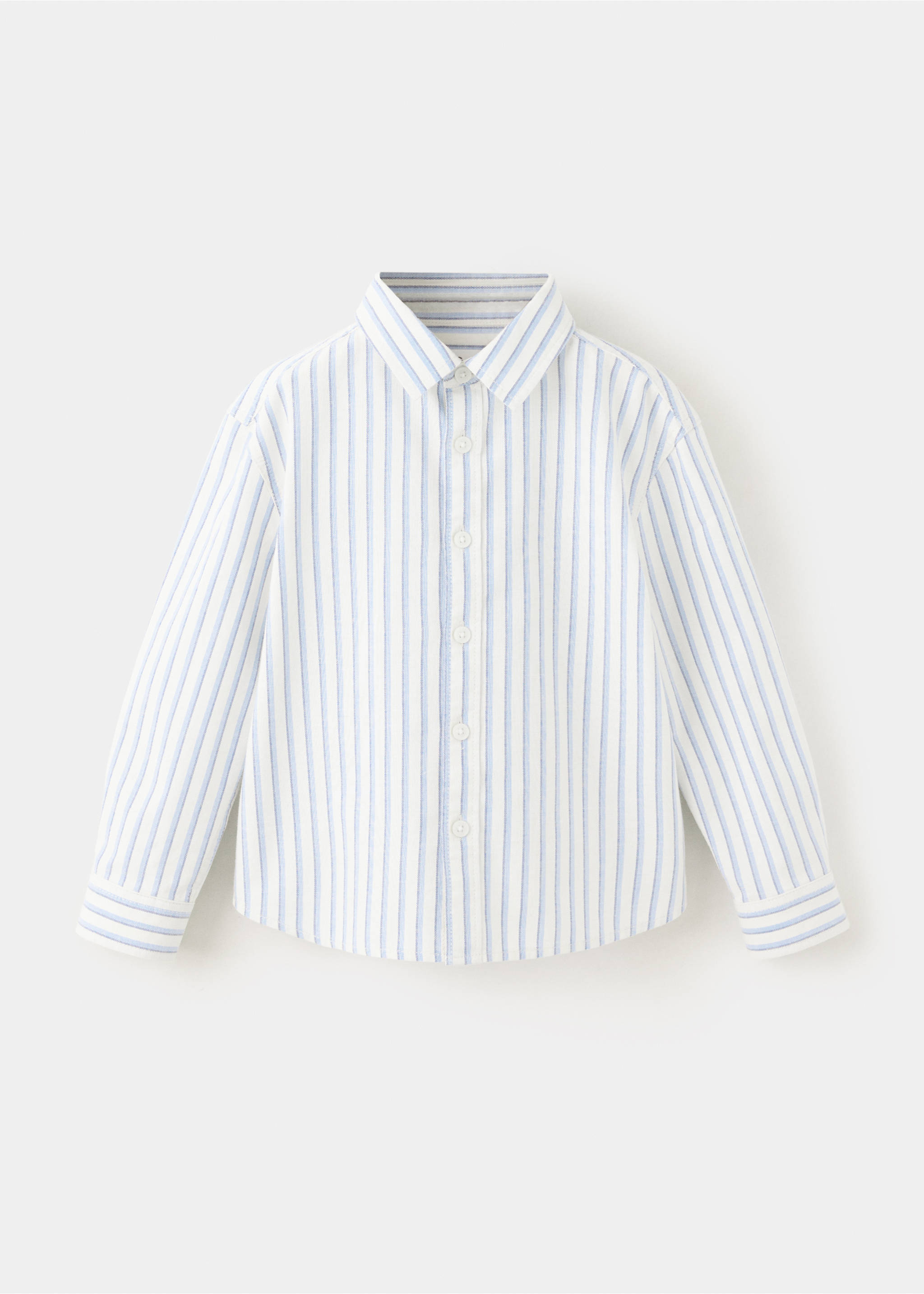 100% cotton striped shirt - Article without model, Blue. Ref: 37043293-00.