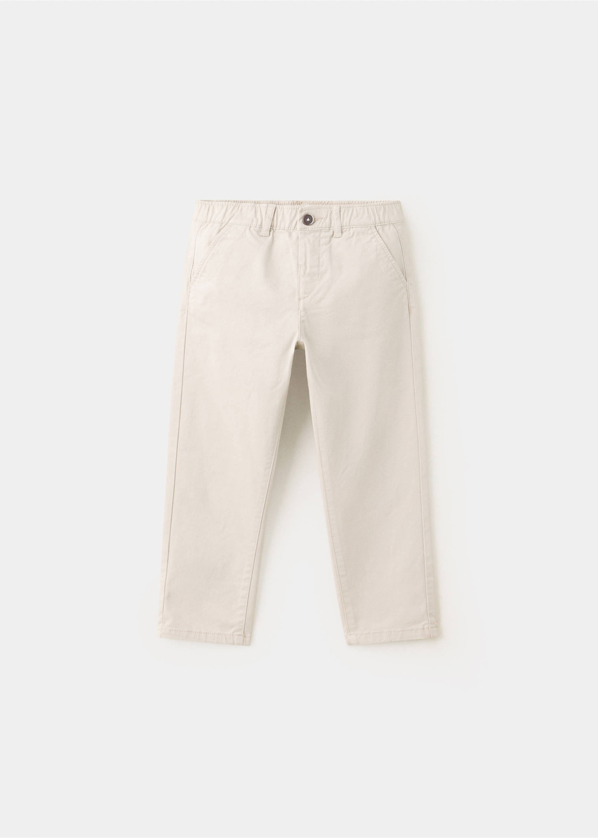 Cotton chinos - Article without model, Ice Grey. Ref: 37043296-00.