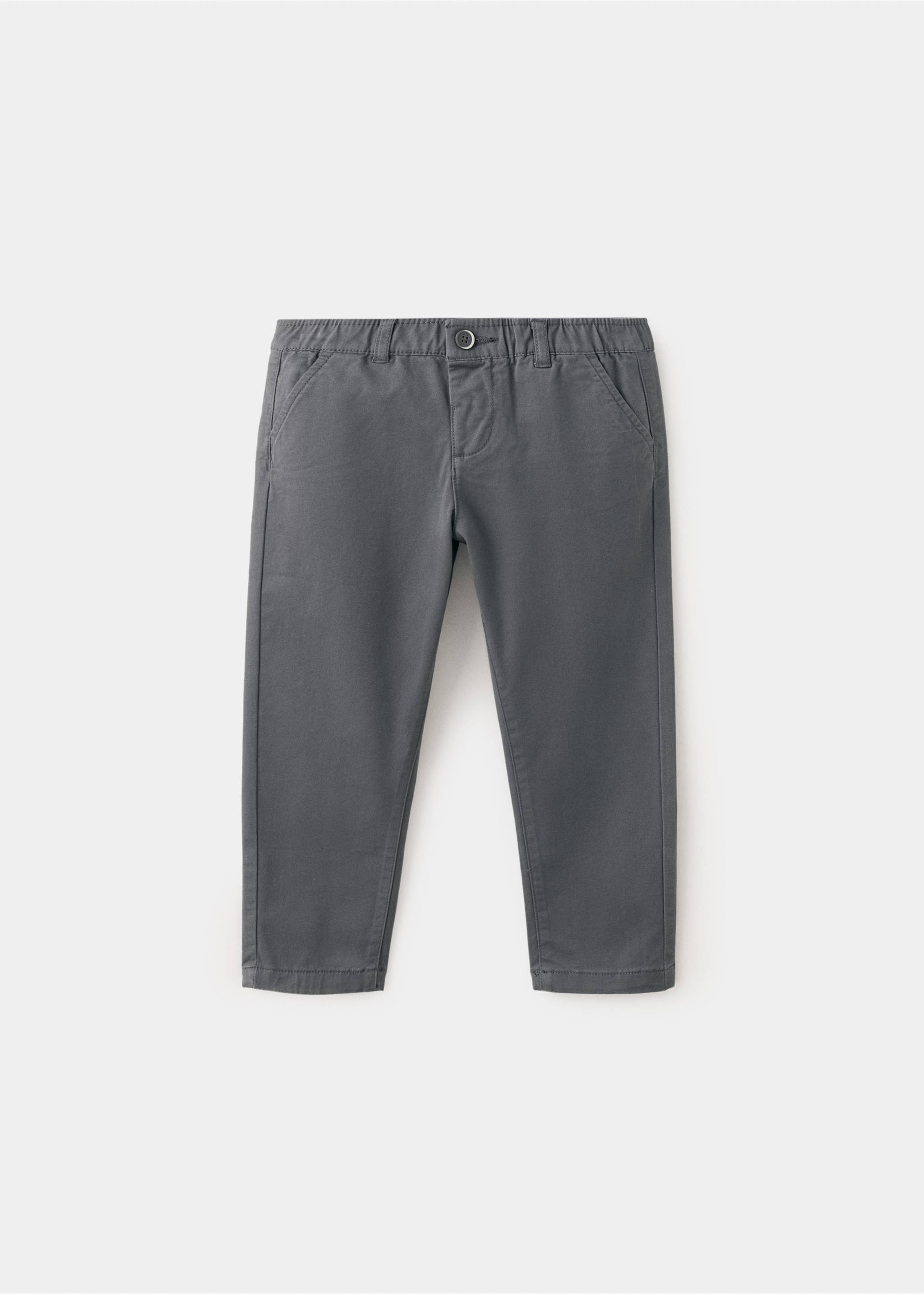 Cotton chinos - Article without model, Charcoal. Ref: 37043296-00.