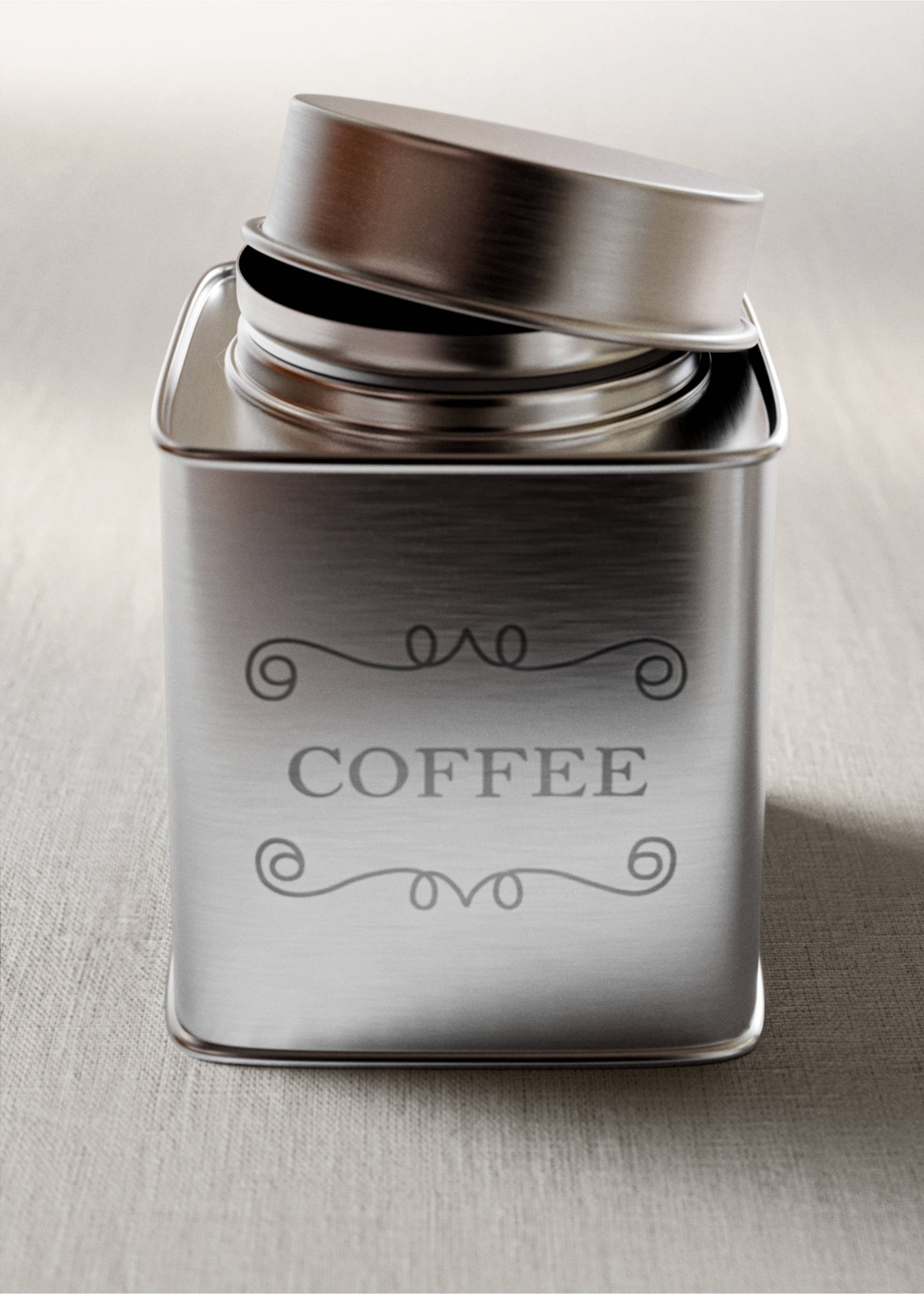 Matte stainless steel jar - General plane