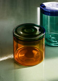 Two-tone glass jar — Orange 1