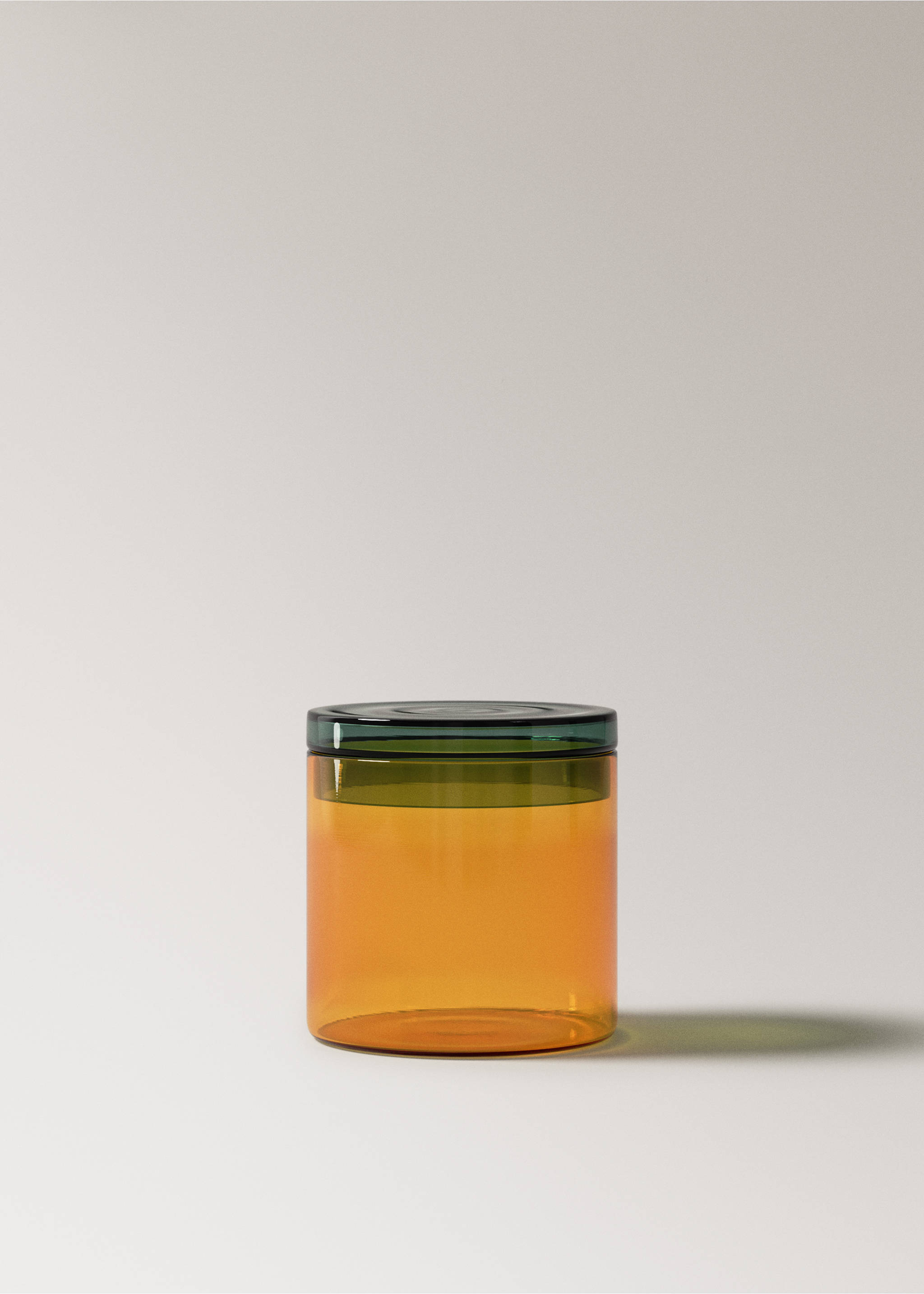 Two-tone glass jar - Article without model, Orange. Ref: 37043298-00.