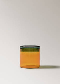 Two-tone glass jar — Orange 5