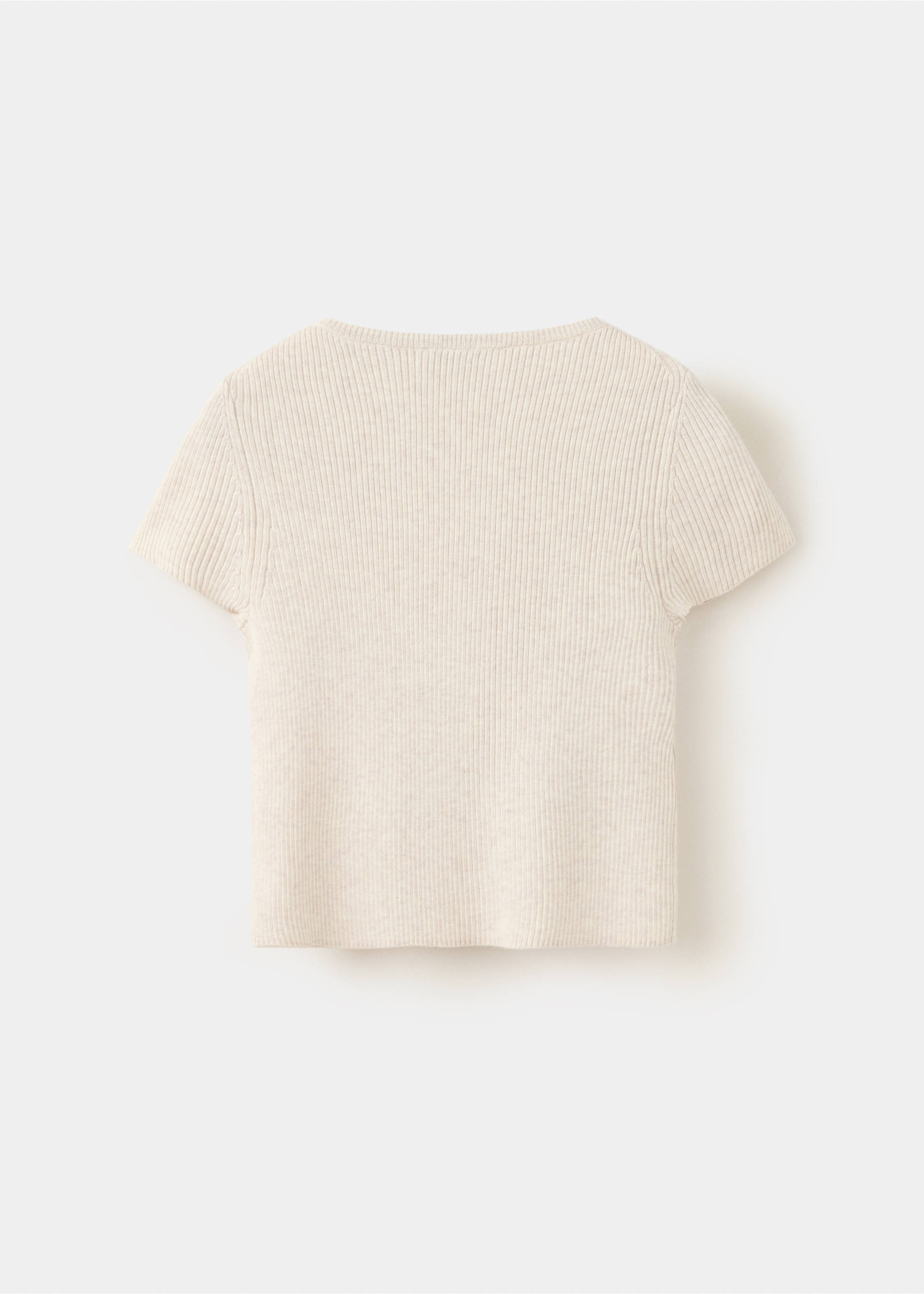 Ribbed knit top - Reverse of the article, Beige. Ref: 37043299-00.