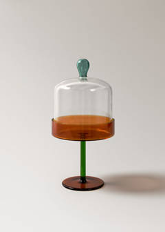 Two-tone borosilicate pie dish — Orange 6