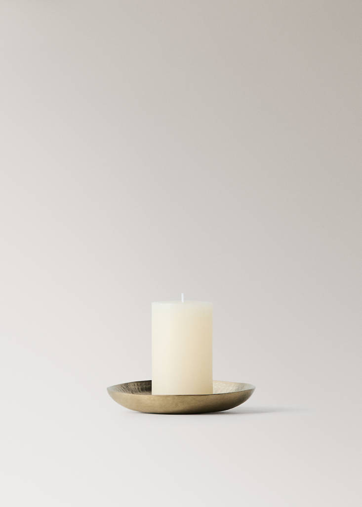 Metallic candleholder — Gold