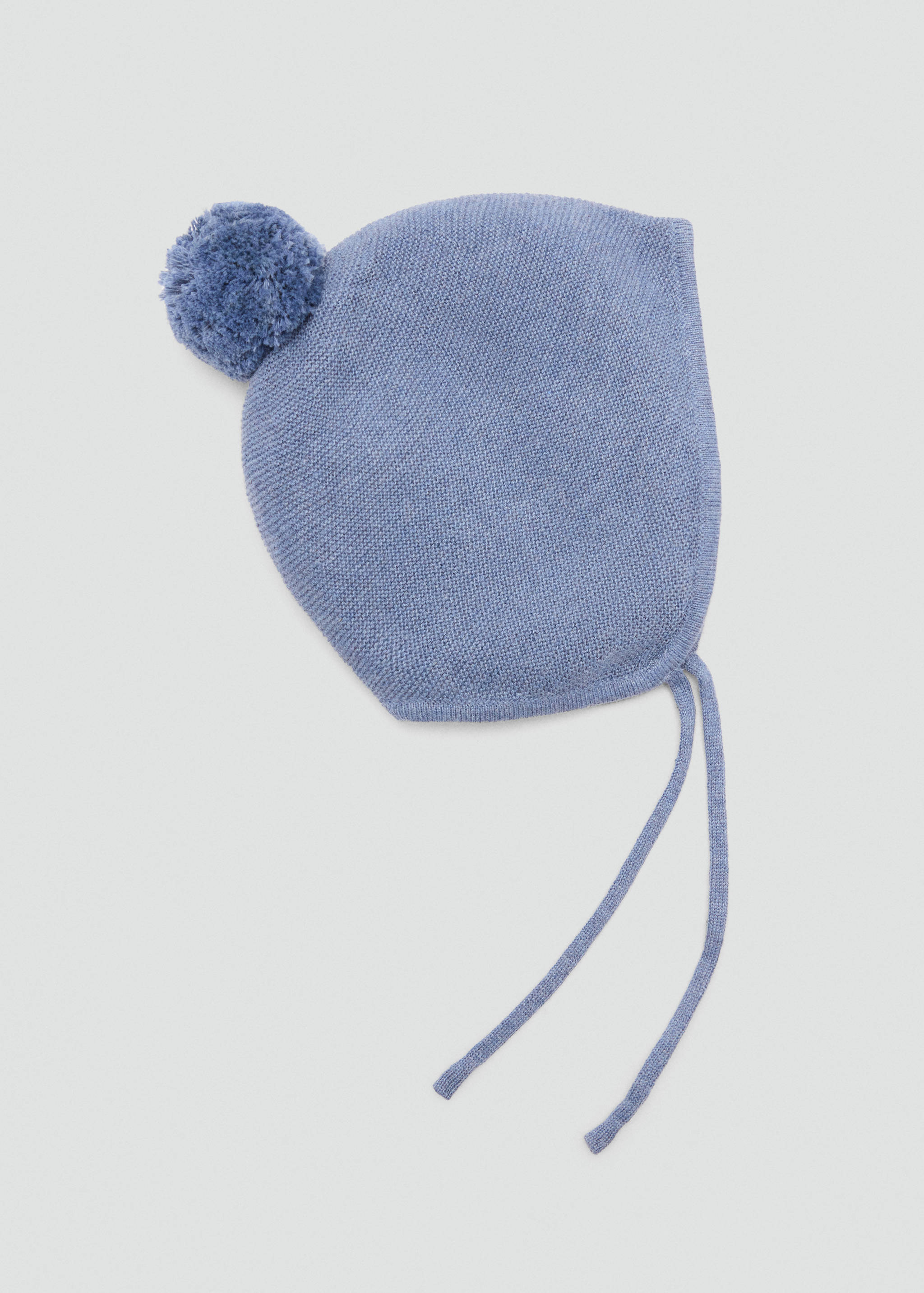 Knitted bonnet with pompom - Article without model