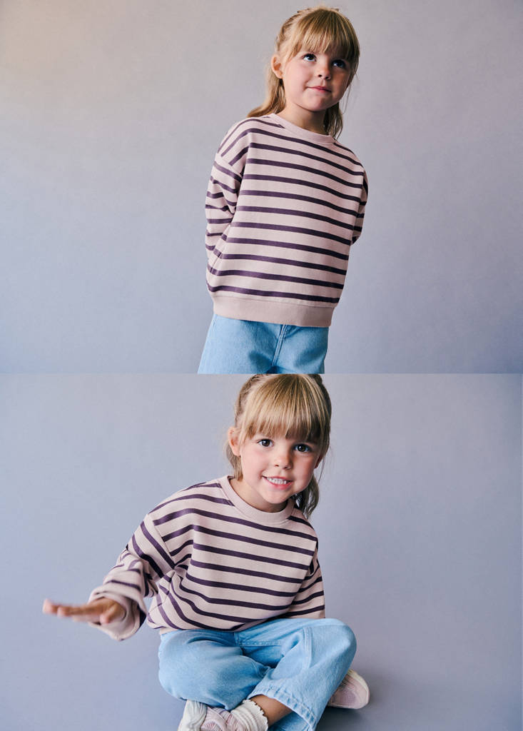 Striped print sweatshirt — Light/Pastel Purple
