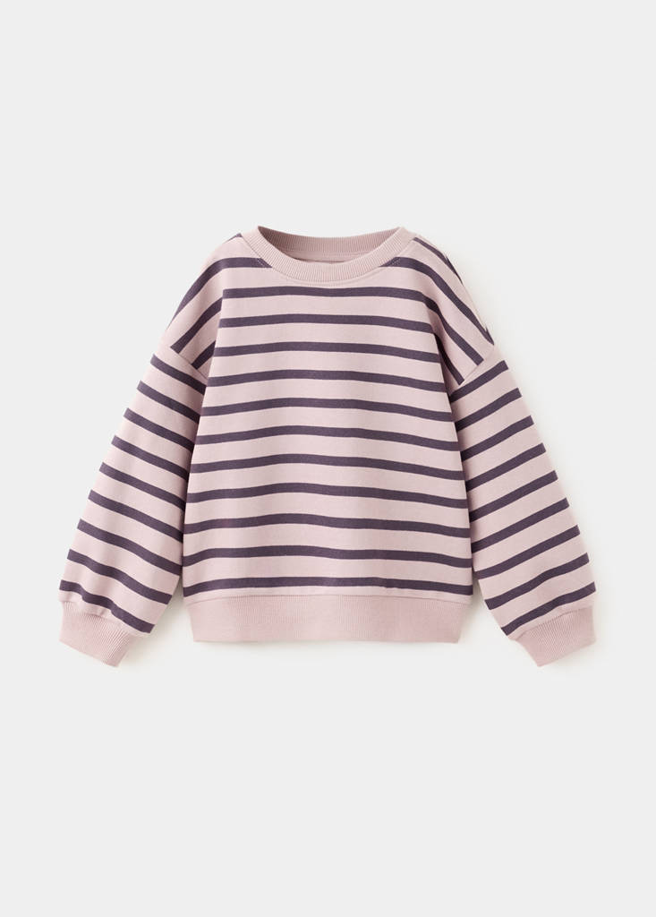 Striped print sweatshirt — Light/Pastel Purple