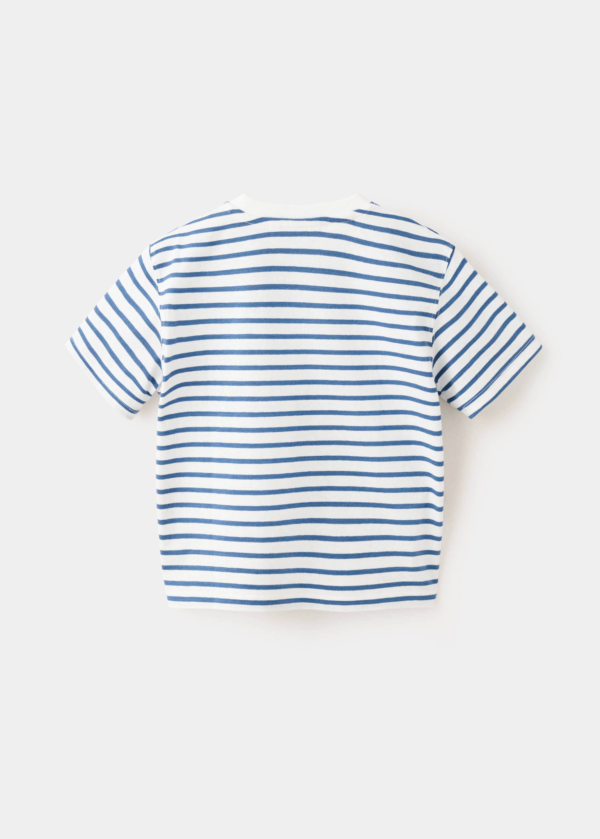 T-shirt riscas bolso - Verso do artigo