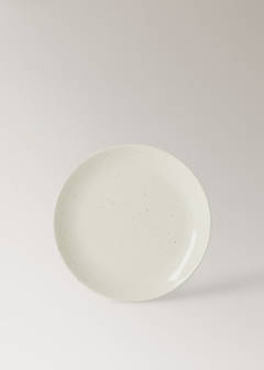 Stoneware dinner plate with spots — Off White 5