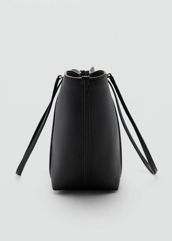 Shopper bag with double handle — Black