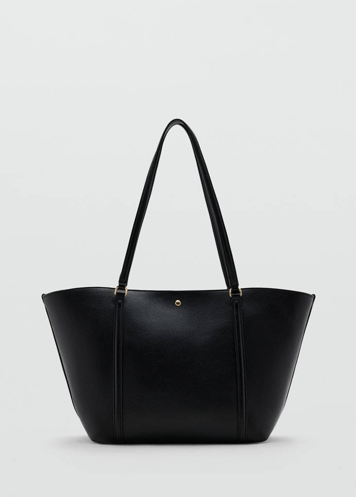 Shopper bag with double handle — Black