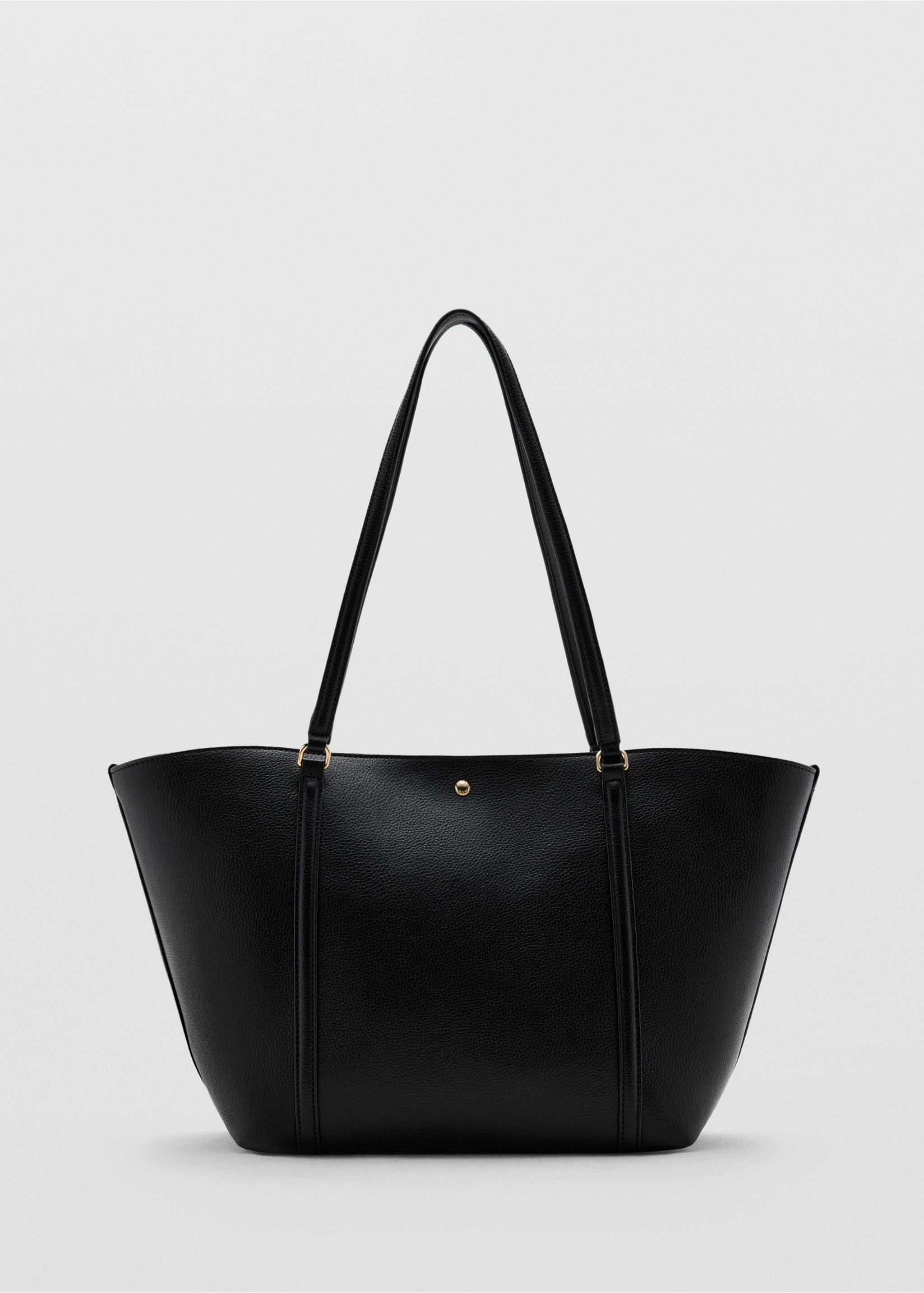 Shopper bag with double handle - Article without model, Black. Ref: 37043317-00.