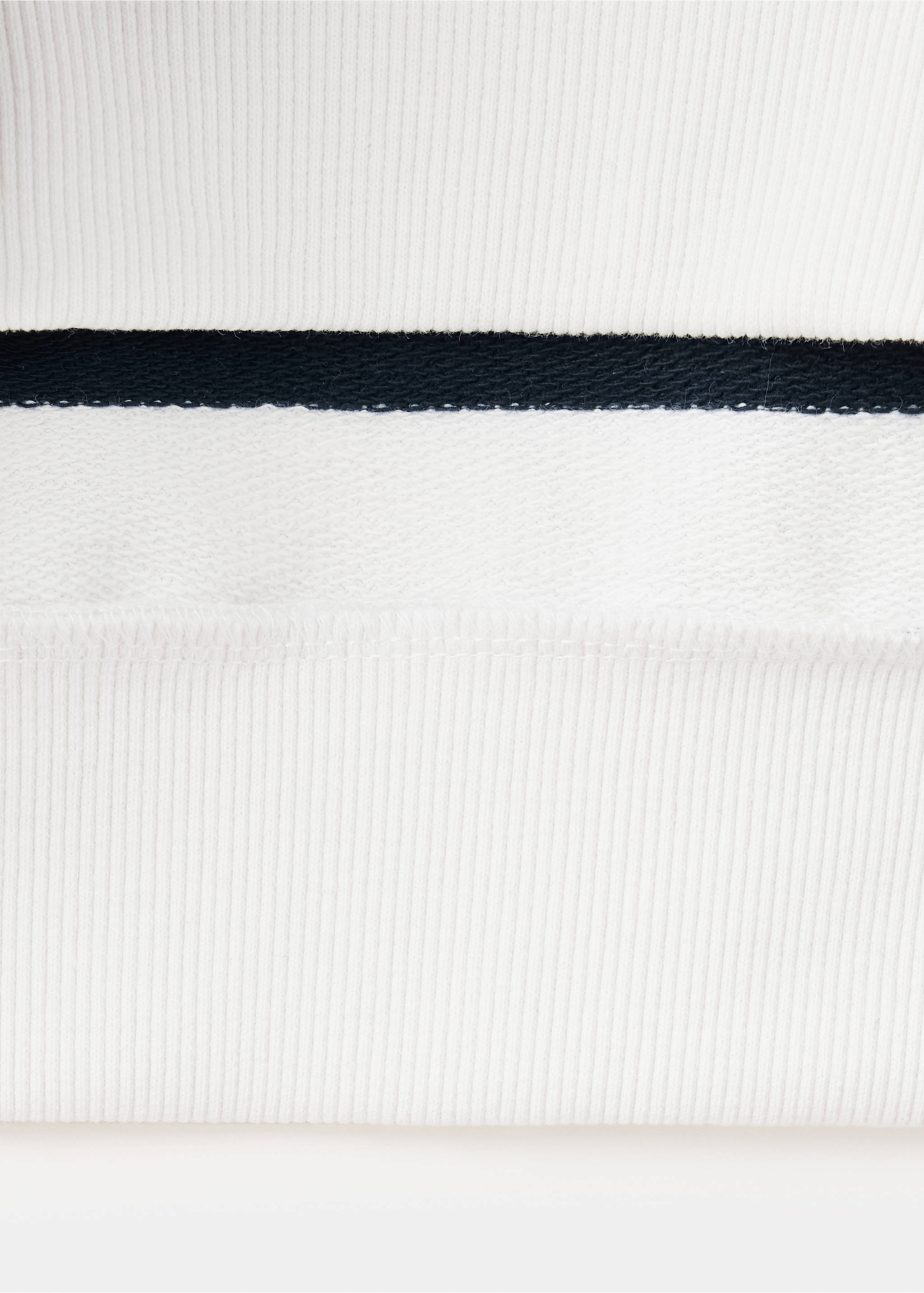 Striped sweatshirt with printed phrase - Details of the article 0, Navy. Ref: 37043318-00.