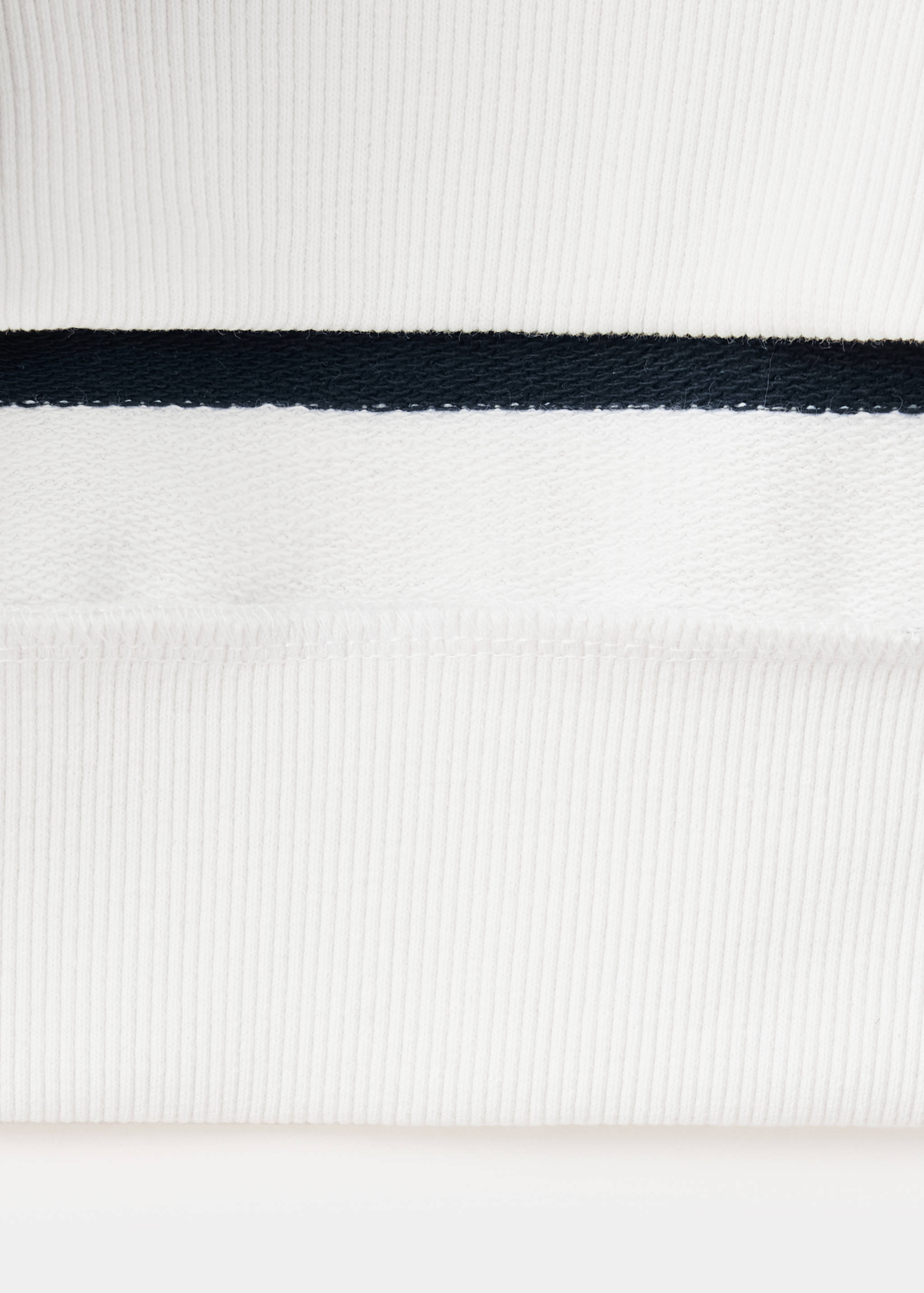 Striped sweatshirt with printed phrase - Details of the article 0