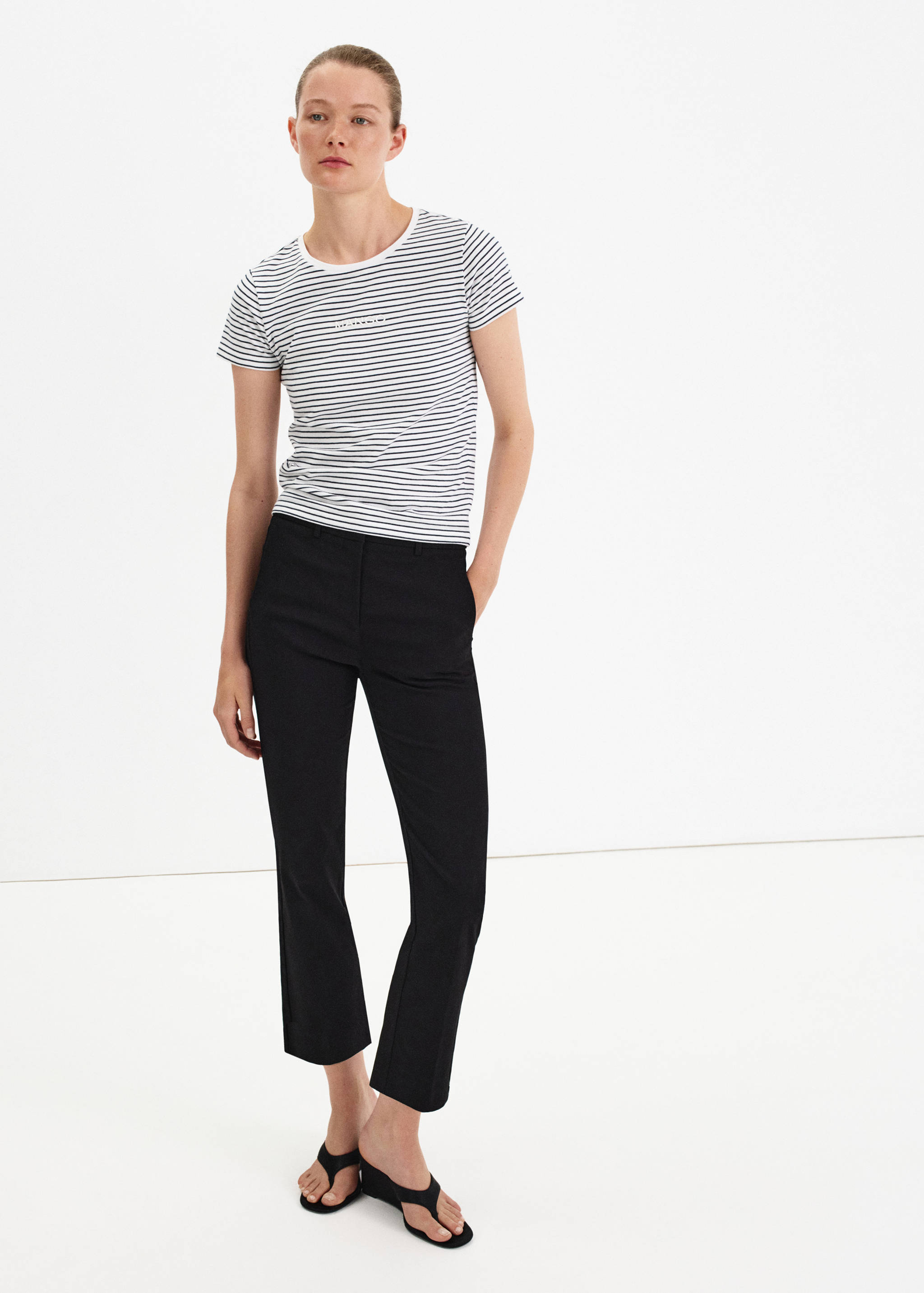 Striped logo T-shirt - General plane