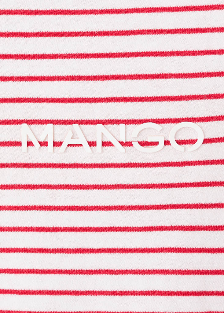 Striped logo T-shirt — Red