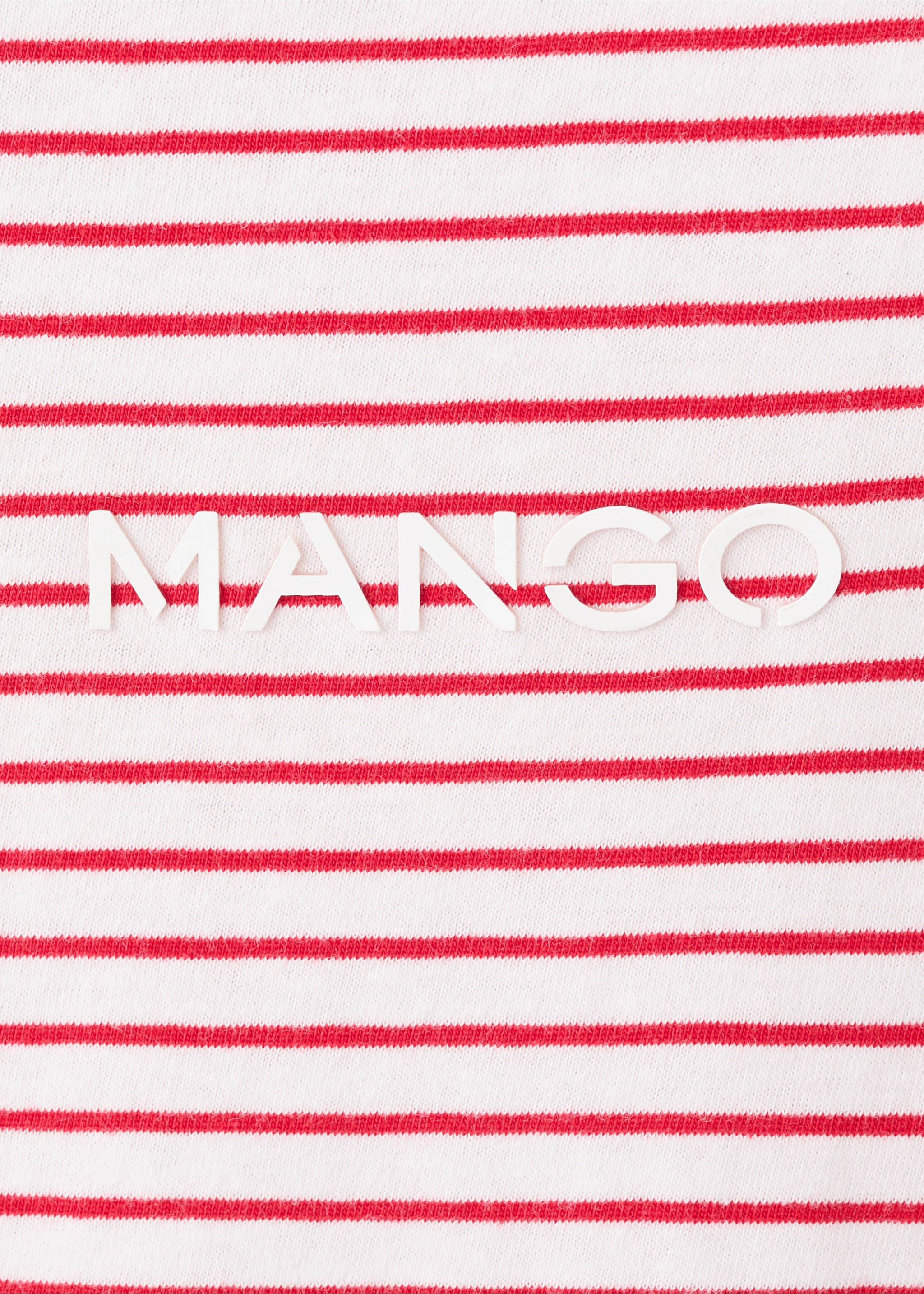 Striped logo T-shirt - Details of the article 0, Red. Ref: 37043320-00.