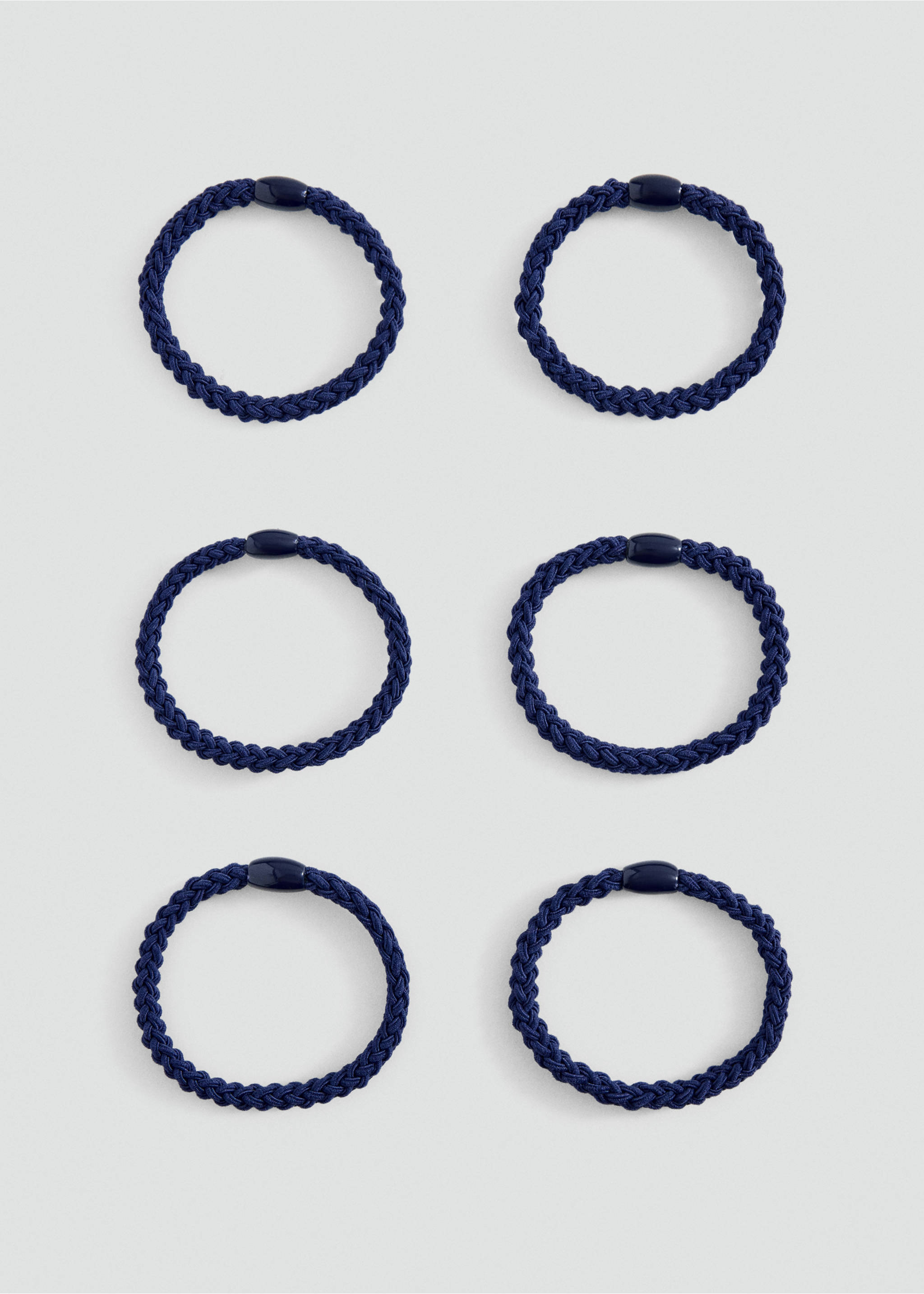 Pack 6 hair ties - Medium plane, Navy. Ref: 37043323-00.