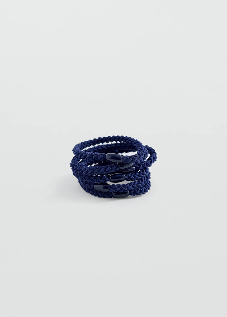 Pack 6 hair ties — Navy