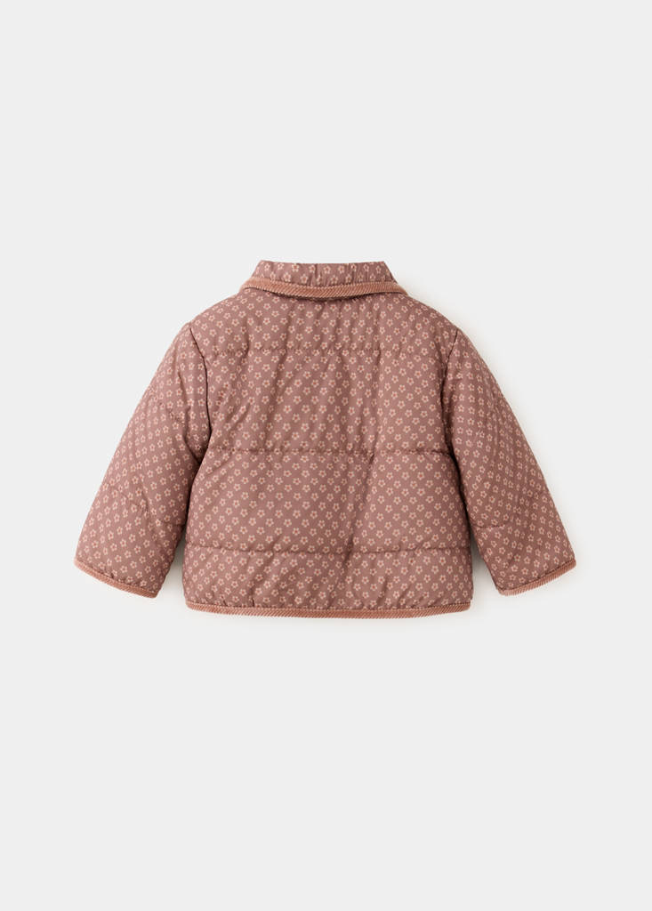Puffer buttoned coat — Pink