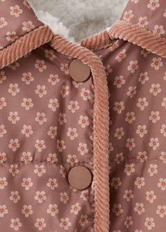 Puffer buttoned coat — Pink 3