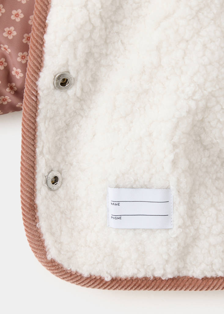 Puffer buttoned coat — Pink