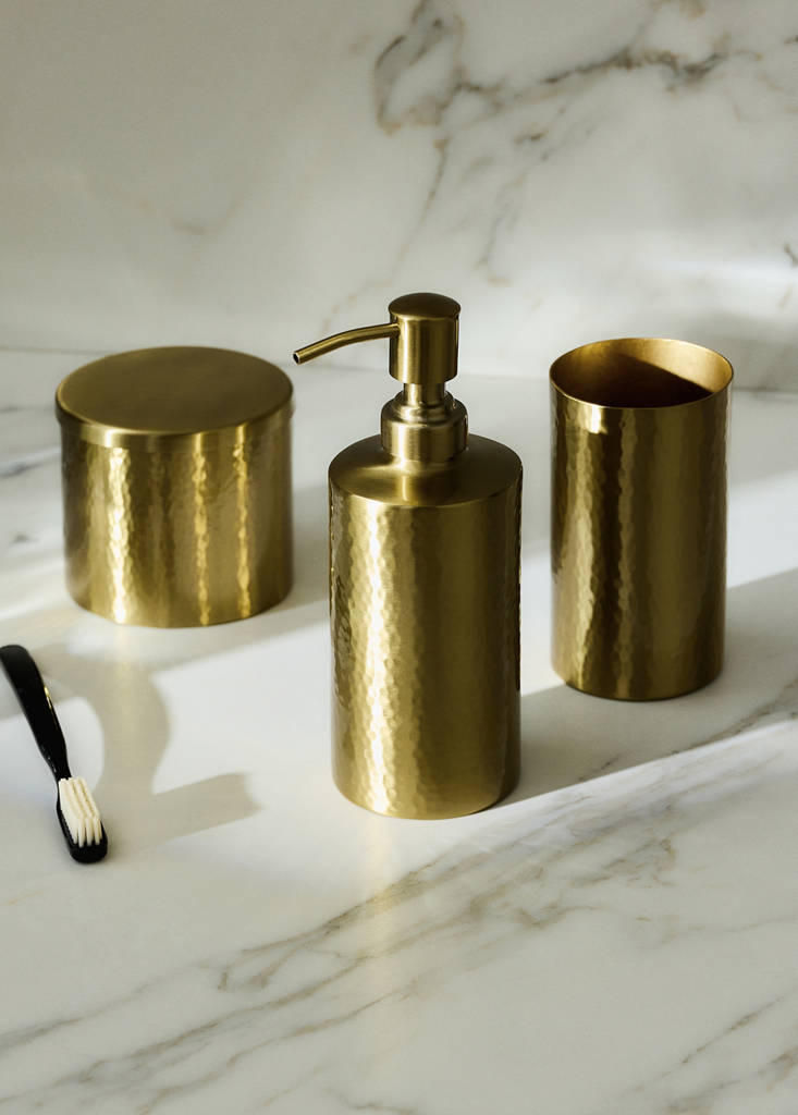 Stainless steel soap dispenser — Gold