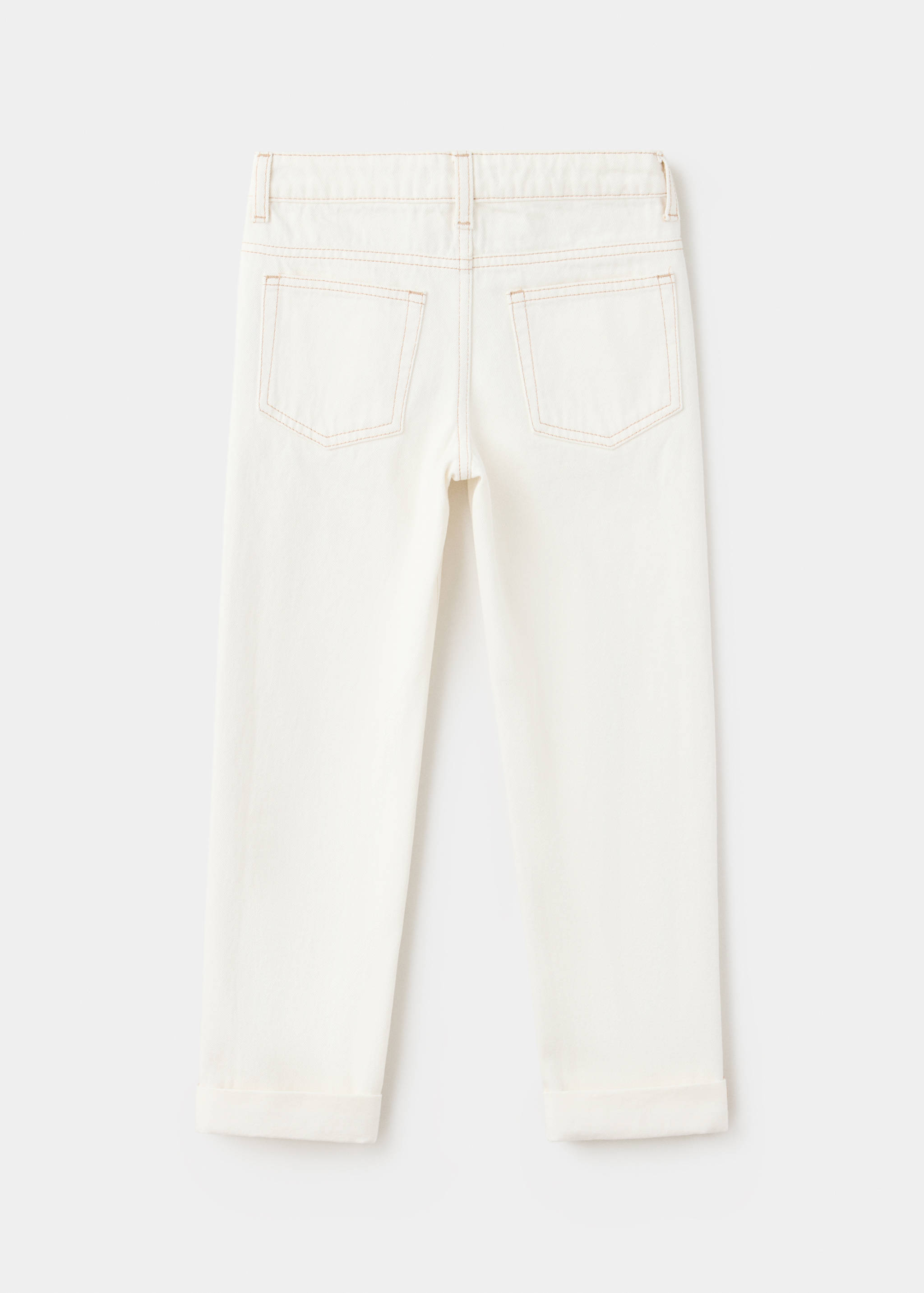 Turned-up straight jeans - Reverse of the article