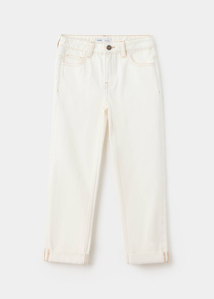 Regular fit jeans with rolled-up hem — Off White
