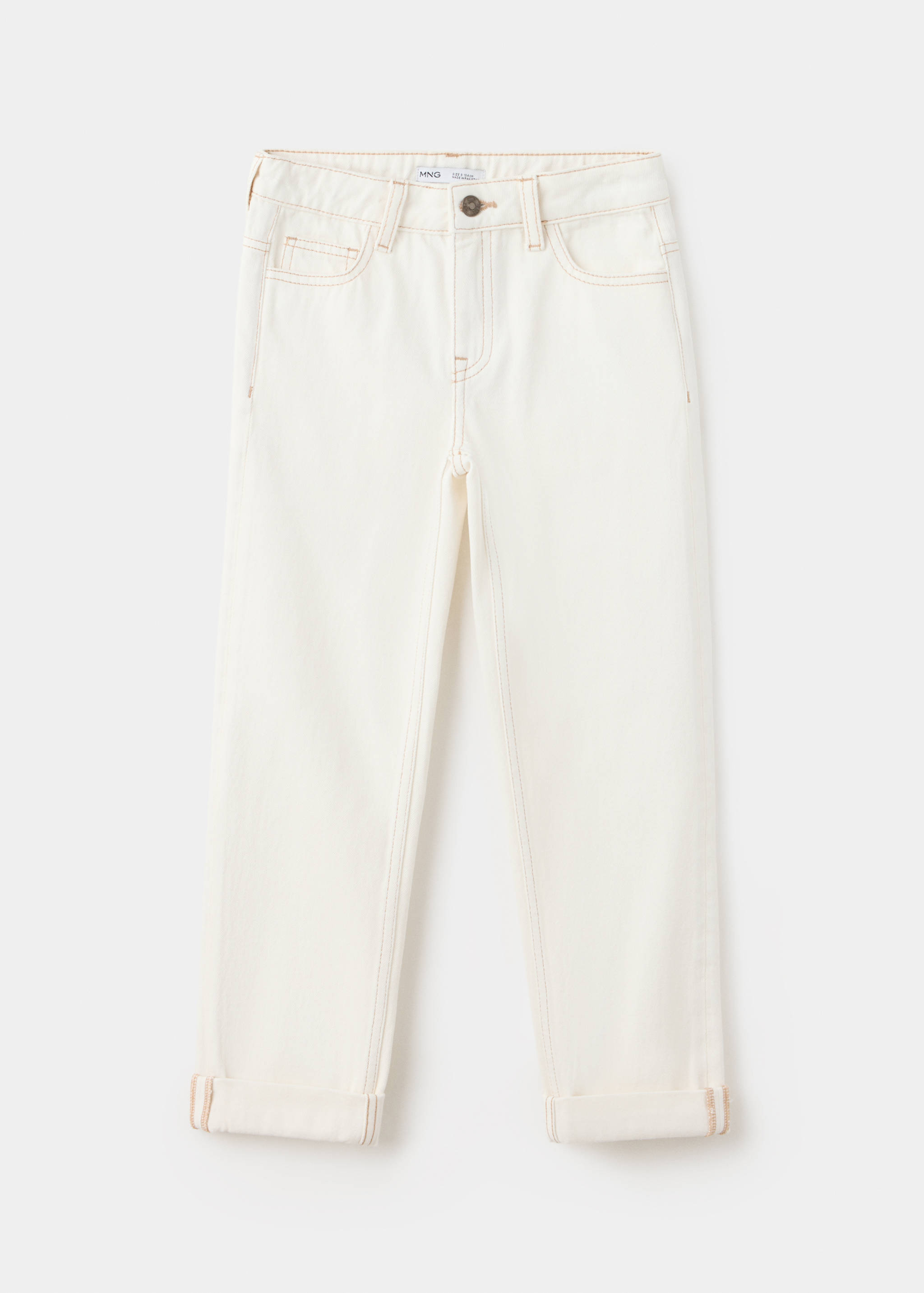 Turned-up straight jeans - Article without model