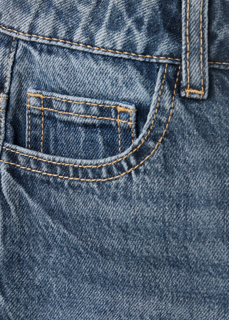 Regular fit jeans with rolled-up hem — Medium Vintage Blue