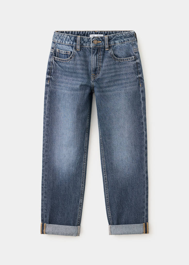 Regular fit jeans with rolled-up hem — Medium Vintage Blue