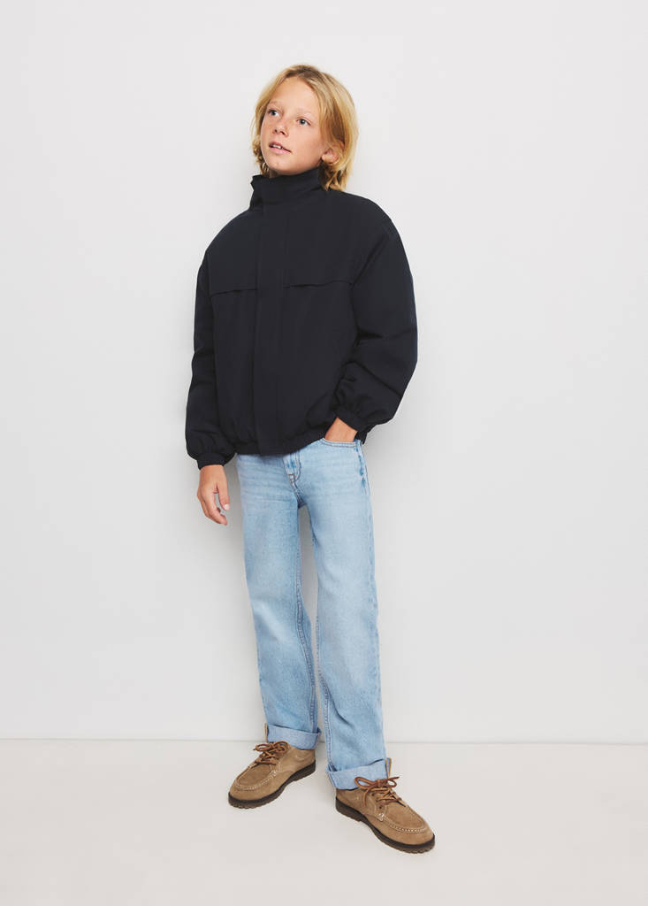 Regular fit jeans with rolled-up hem — Light Blue