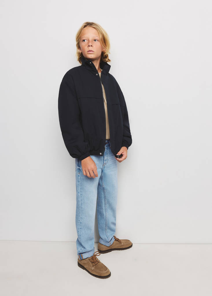 Regular fit jeans with rolled-up hem — Light Blue