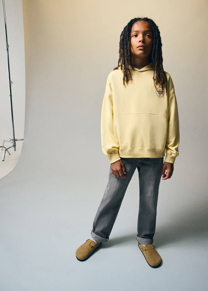 Regular fit jeans with rolled-up hem — Denim Grey