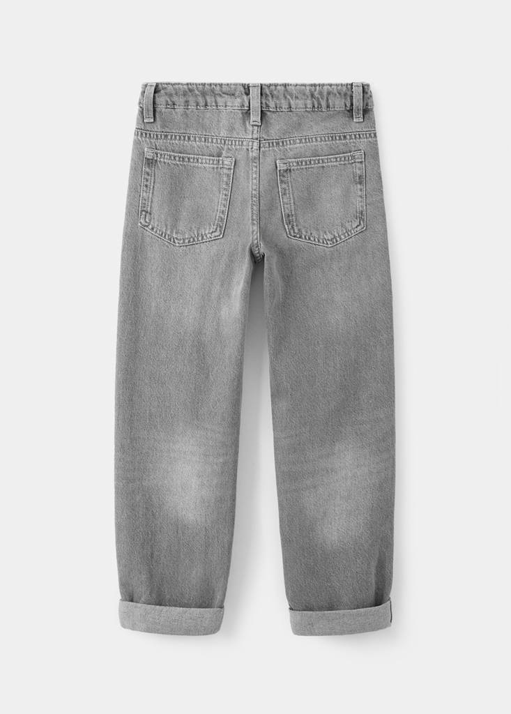 Regular fit jeans with rolled-up hem — Denim Grey
