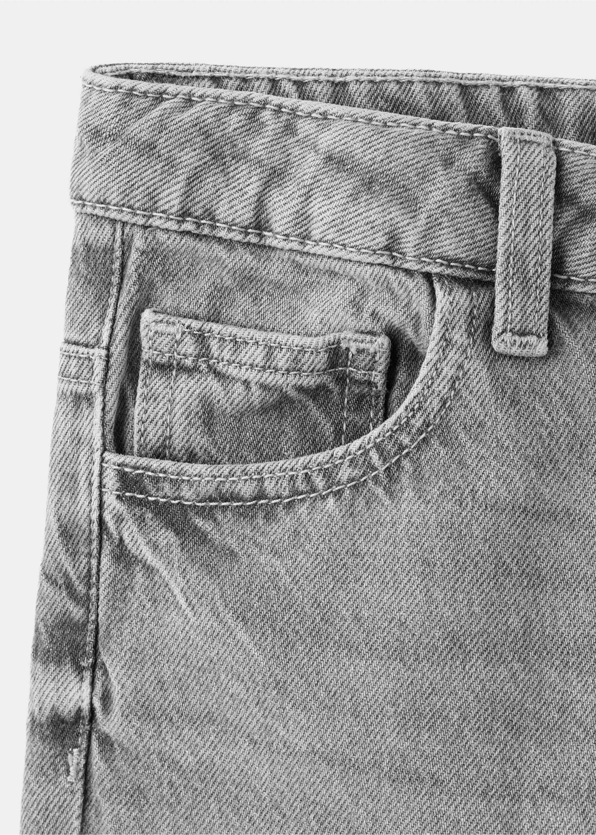 Regular fit jeans with rolled-up hem - Details of the article 0, Denim Grey. Ref: 37043864-00.