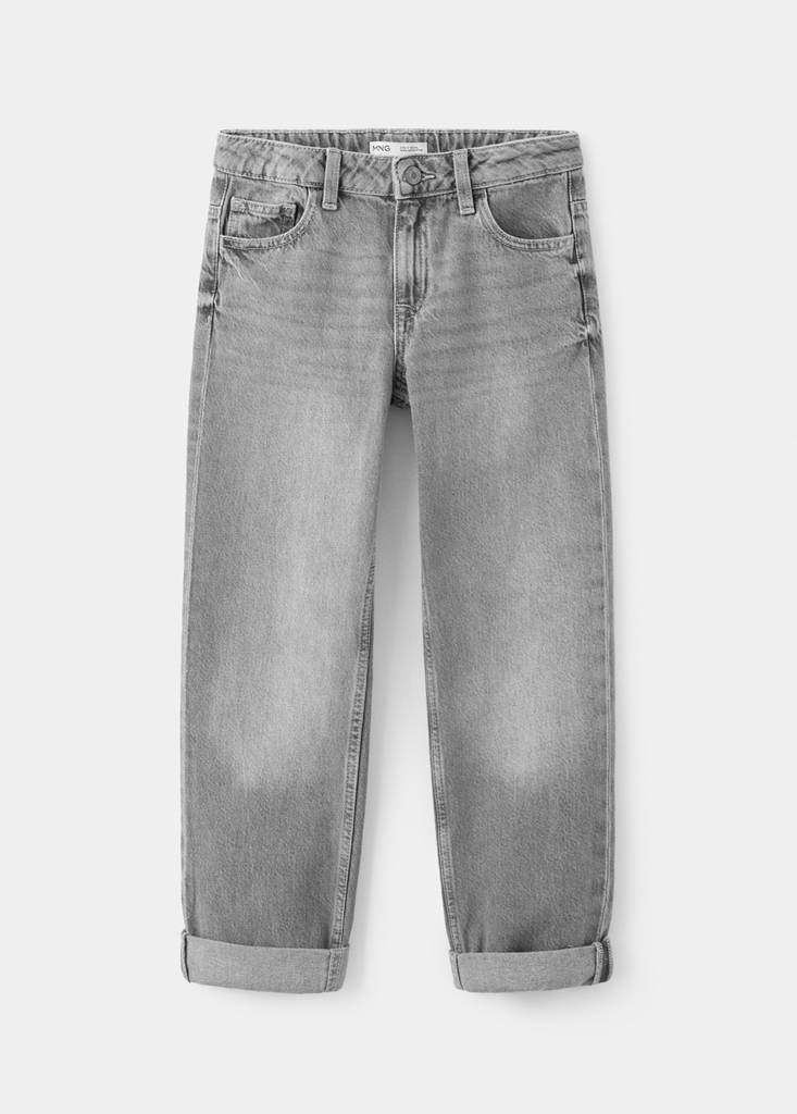 Regular fit jeans with rolled-up hem — Denim Grey
