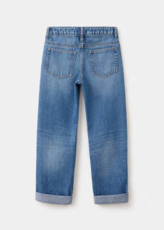 Regular fit jeans with rolled-up hem — Medium Blue 4