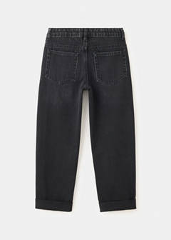 Regular fit jeans with rolled-up hem — Black denim 6