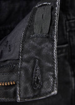 Regular fit jeans with rolled-up hem — Black denim 5