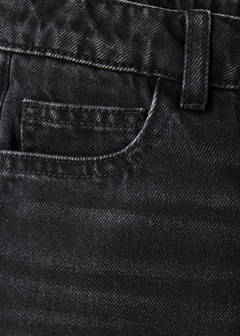 Regular fit jeans with rolled-up hem — Black denim 7
