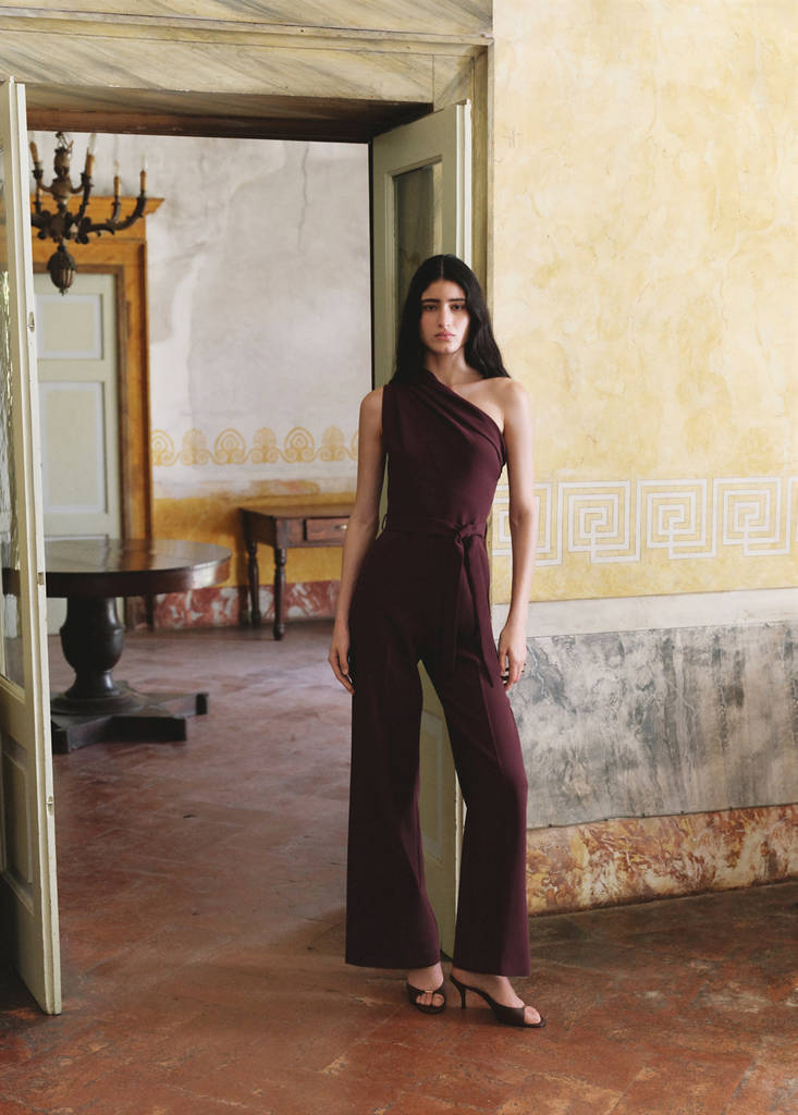 Asymmetric belt jumpsuit - thumbnail 8